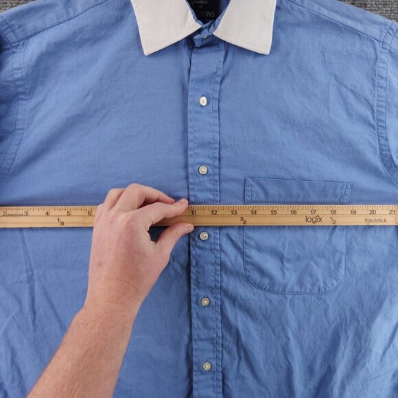 Gitman Bros Oxford Contrast Collar French Cuff USA All Cotton TTX 15.5 34 Shirt - Picture 14 of 16